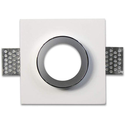 Portafaretto in gesso a scomparsa verniciabile per faretti GU10 enzoled