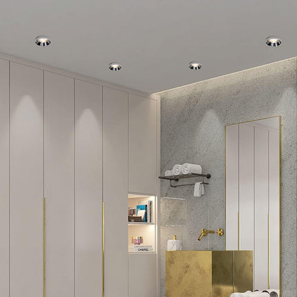 Portafaretto in gesso a scomparsa verniciabile per faretti GU10 enzoled