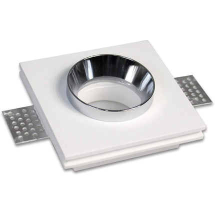Portafaretto in gesso a scomparsa verniciabile per faretti GU10 enzoled