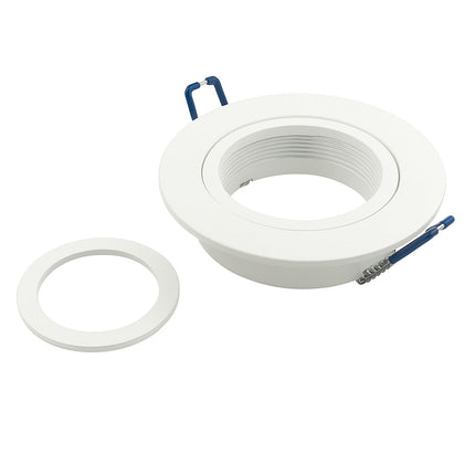 Portafaretto da incasso rotondo bianco orientabile per faretti enzoled