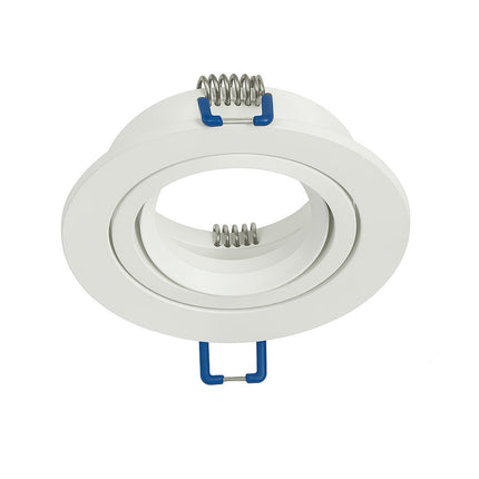 Portafaretto da incasso rotondo bianco orientabile per faretti enzoled