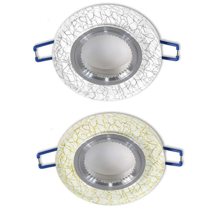 Portafaretto da incasso rotondo oro o argento orientabile per faretti enzoled
