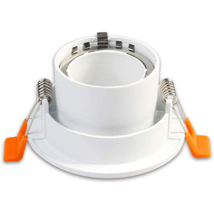 Portafaretto moderno bianco con foro profondo incasso per faretto per illuminazione da controsoffittatura 88 mm - enzoled