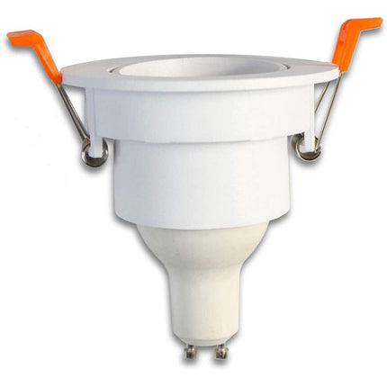 Portafaretto moderno bianco con foro profondo incasso per faretto per illuminazione da controsoffittatura 88 mm - enzoled