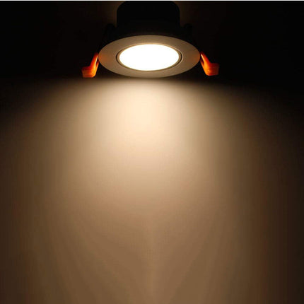 Portafaretto moderno bianco con foro profondo incasso per faretto per illuminazione da controsoffittatura 88 mm - enzoled