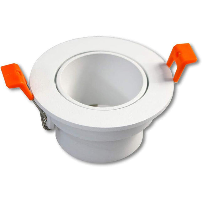 Portafaretto moderno bianco con foro profondo incasso per faretto per illuminazione da controsoffittatura 88 mm - enzoled