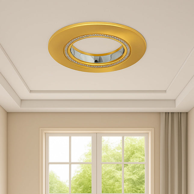 Portafaretto incasso con brillantini oro argento x controsoffittatura enzoled