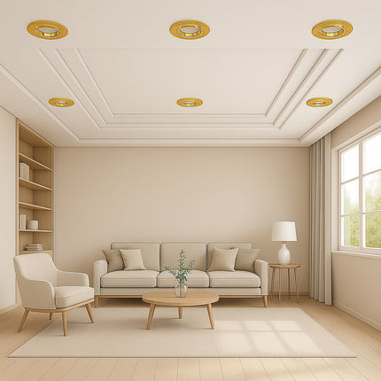 Portafaretto incasso con brillantini oro argento x controsoffittatura enzoled