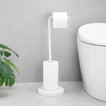 Piantana porta rotolo da terra con vano scorta per bagno da terra