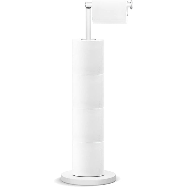 Piantana porta rotolo da terra con vano scorta per bagno da terra