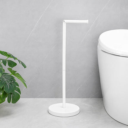 Piantana porta rotolo da terra con vano scorta per bagno da terra