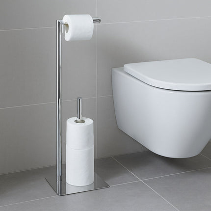 Piantana porta rotolo da terra porta asciugamani in metallo da bagno