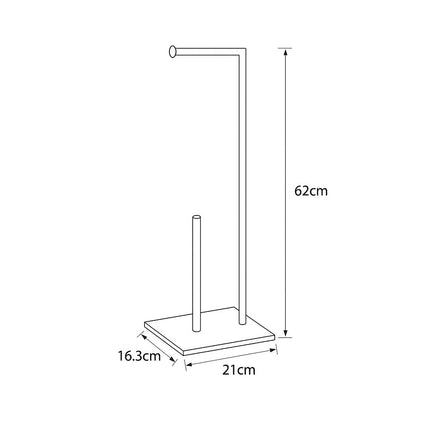 Piantana porta rotolo da terra porta asciugamani in metallo da bagno