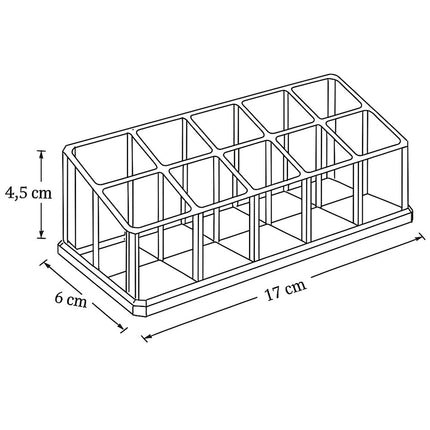 Organizer trucchi 12 scomparti espositore smalti rossetti cosmetici enzoled
