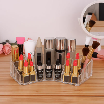 Organizer trucchi 19 scomparti espositore pennelli rossetti cosmetici enzoled