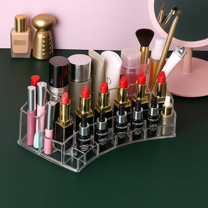 Organizer trucchi 19 scomparti espositore pennelli rossetti cosmetici enzoled