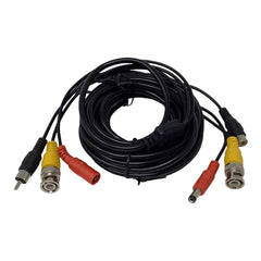 Cavo bnc per telecamere 50 metri videosorveglianza collegamento audio e video connettore rca maschio femmina - enzoled