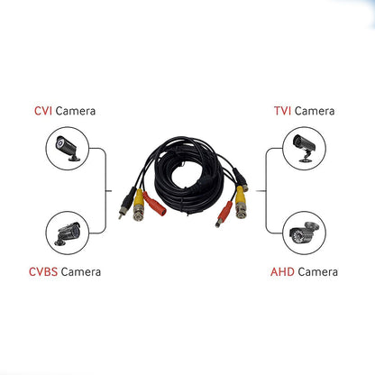 Cavo bnc per telecamere 50 metri videosorveglianza collegamento audio e video connettore rca maschio femmina - enzoled