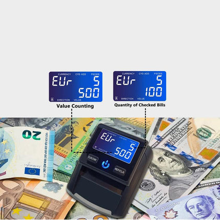 Rilevatore di banconote false conta banconote ricaricabile con display