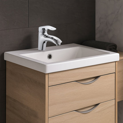Rubinetto per lavabo da bagno  in ottone cromato modello Napoli