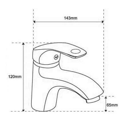 Rubinetto per lavabo da bagno  in ottone cromato modello Napoli