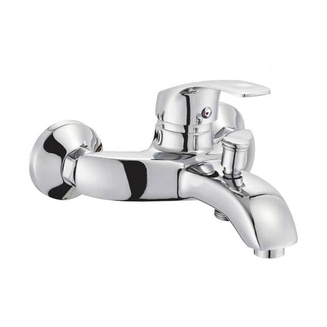 Rubinetto per vasca da bagno a parete in ottone cromato modello Napoli