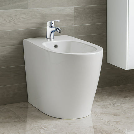 Rubinetto per bidet da bagno in ottone cromato modello Napoli