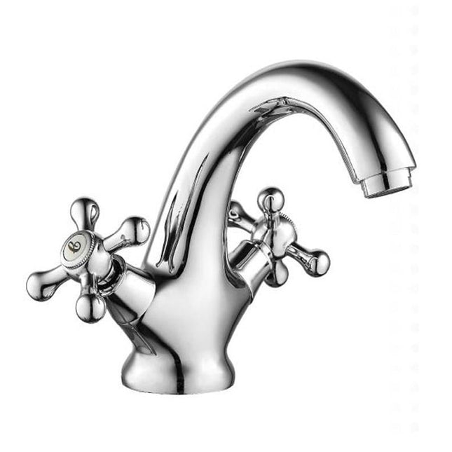 Rubinetto lavabo due manopole miscelatore da bagno modello Roma enzoled