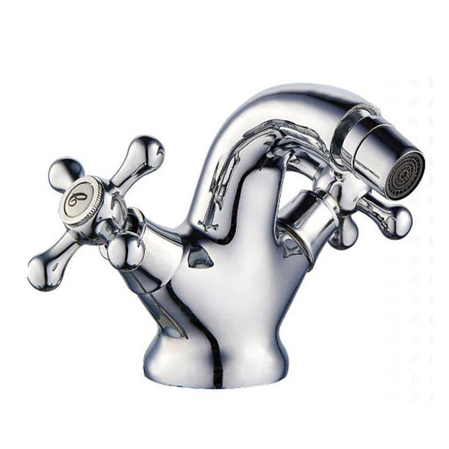 Rubinetto per bidet due manopole miscelatore da bagno modello Roma enzoled