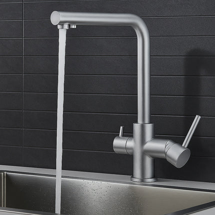 Rubinetto da cucina a due vie per depuratore d'acqua due leve