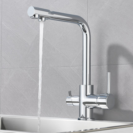 Rubinetto da cucina a due vie per depuratore d'acqua due leve