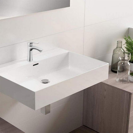 Rubinetto per lavandino da bagno moderno miscelatore cromato modello Love - enzoled