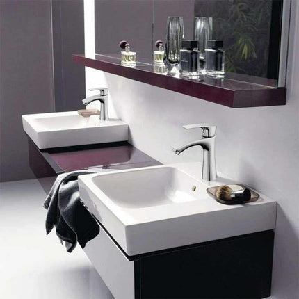 Rubinetto per lavandino da bagno moderno miscelatore cromato modello Love - enzoled