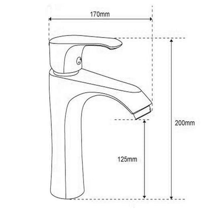 Rubinetto per lavandino da bagno moderno miscelatore cromato modello Love - enzoled