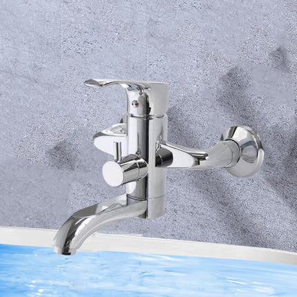 Rubinetto per vasca a parete miscelatore  moderno da bagno cromato modello Love - enzoled