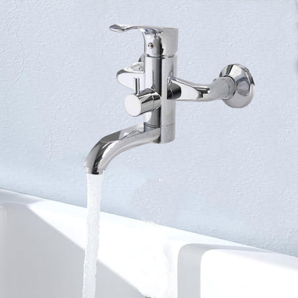 Rubinetto per vasca a parete miscelatore  moderno da bagno cromato modello Love - enzoled