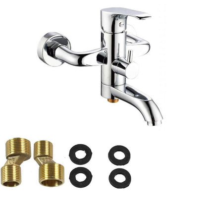 Rubinetto per vasca a parete miscelatore  moderno da bagno cromato modello Love - enzoled