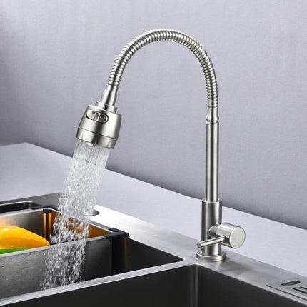 Rubinetto per lavello da cucina canna flessibile doppio getto enzoled