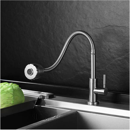 Rubinetto per lavello da cucina canna flessibile doppio getto enzoled