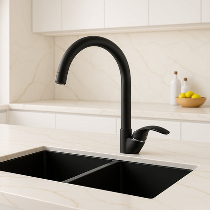 Rubinetto da cucina miscelatore per lavello colore nero opaco enzoled