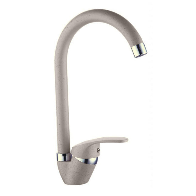 Rubinetto da cucina canna a collo di cigno monocomando colore avena