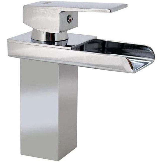 Miscelatore a cascata da lavabo per bagno canna bassa leva monocomando moderno modello cascata - enzoled