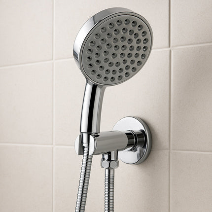 Deviatore tondo con supporto doccia attacco ½” cromato lucido