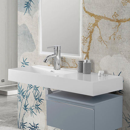 Rubinetto miscelatore per lavabo da bagno a canna alta moderno per lavandino modello Pisa - enzoled