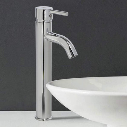 Rubinetto miscelatore per lavabo da bagno a canna alta moderno per lavandino modello Pisa - enzoled