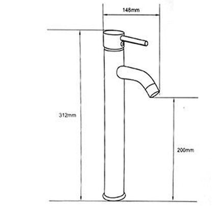 Rubinetto miscelatore per lavabo da bagno a canna alta moderno per lavandino modello Pisa - enzoled