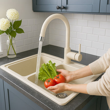 Rubinetto per lavello da cucina a canna alta fragranite enzoled
