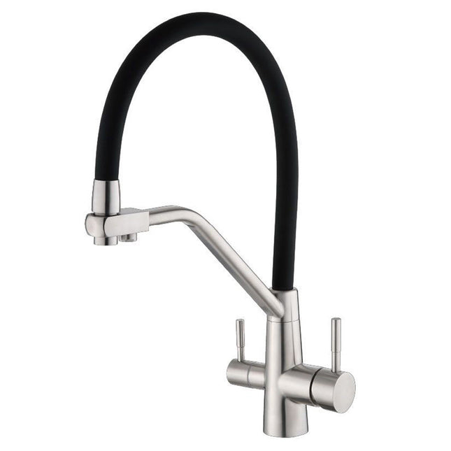 Rubinetto cucina in silicone 3 vie x depuratore 2 leve Sistema Osmosi