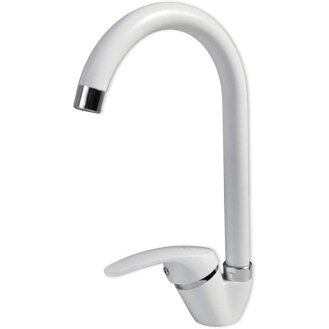 Rubinetto da cucina miscelatore per lavello colore bianco opaco enzoled