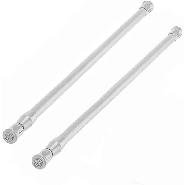 Coppia 2 bastone per tenda da finestra con molla a pressione asta telescopica allungabile da 30 a 50 cm - enzoled